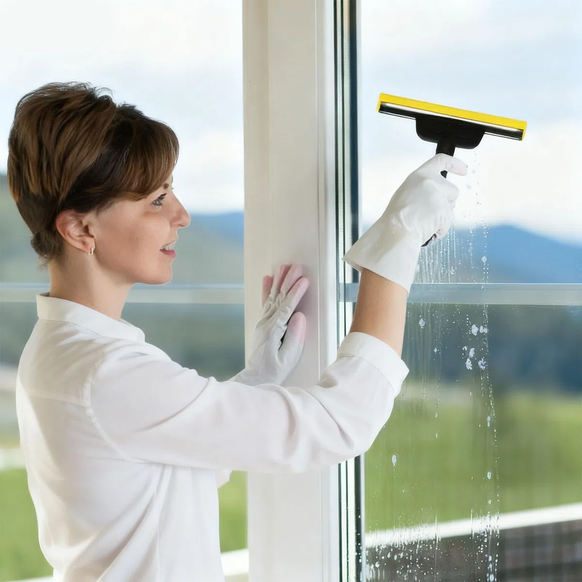 Ugello per finestra per pulitore a vapore Kärcher accessorio compatibile con pulitore a vapore SC1, SC2, SC3, SC4, SC5, SC7, pulizia senza strisce di vetro, finestre e specchi