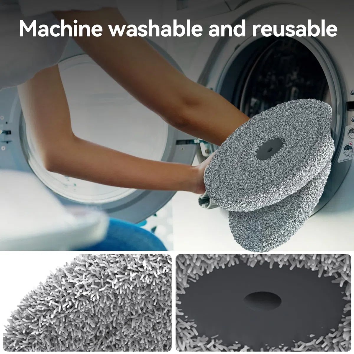 JONR P20 PRO Salviette Accessori, Accessori Originali P20 PRO, Pezzi di Ricambio per Aspirapolvere Robot, Panno per Pulizia Pavimenti, 2 Pezzi