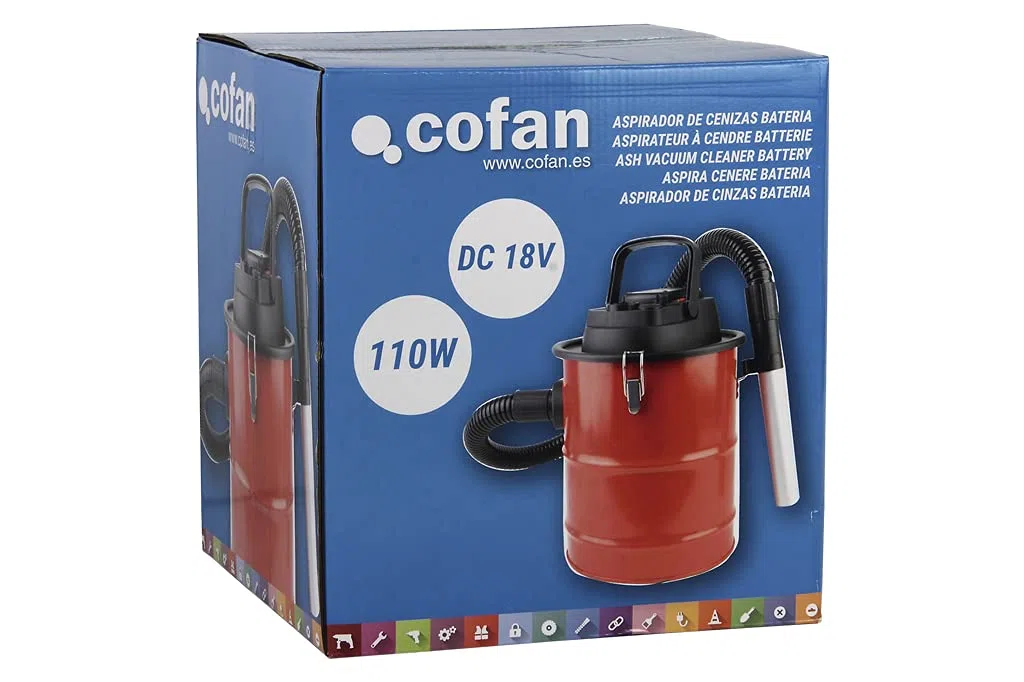 Aspiratore per cenere a batteria | 18V | Capacità: 10 litri