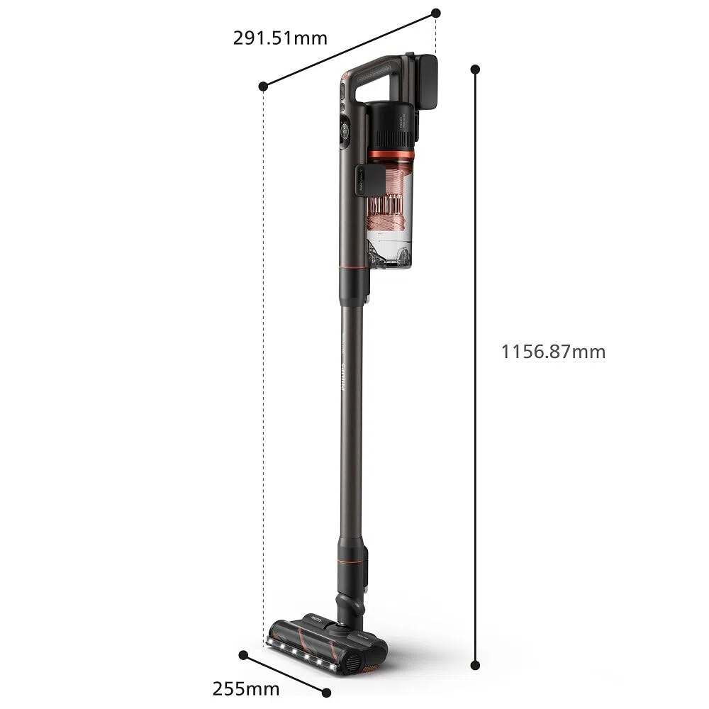 Aspirapolvere senza fili Philips Serie 7000 Pet: 80 min autonomia, elevata potenza aspirazione, rileva tipo pavimento, anti-groviglio capelli, LED, contenitore facile da svuotare ( XC7065/01)