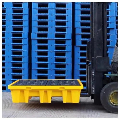 Heavy Du - Pallet di contenimento per fusti di olio, piattaforma a prova di perdite, per prevenire le fuoriuscite, dimensioni: 127 x 67 x 17 cm, grado industriale, resina chimica