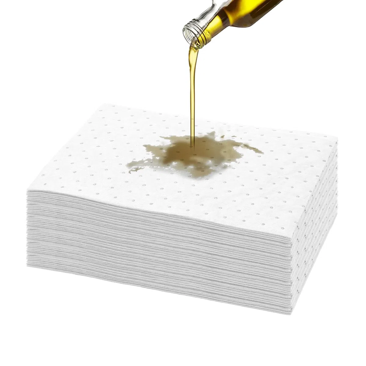 Tamponi Assorbenti Olio,25x33 cm Panni Assorbenti per Olio Universali,Tappetino Assorbente Adatto per Olio,per Lubrificanti Industrialeper Garage Officina,Tappetini Assorbenti Liquidi (100, 25 x 33)