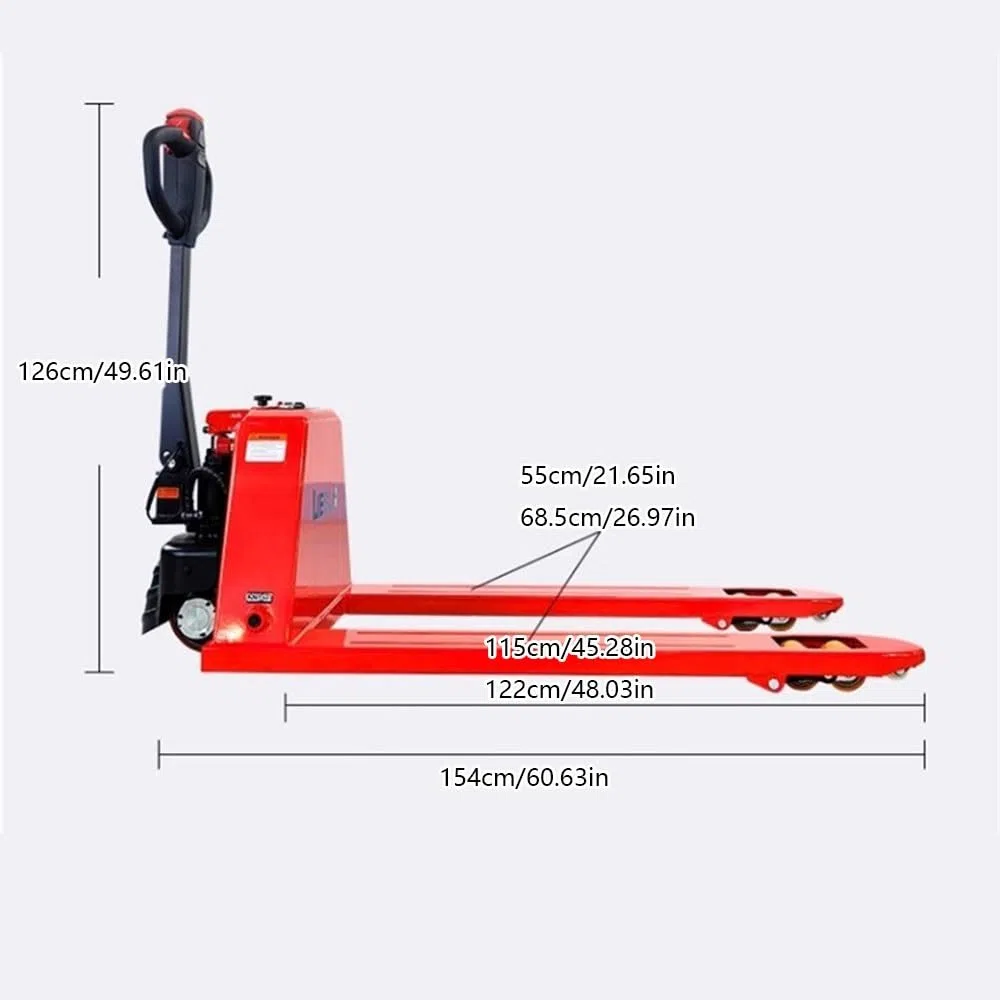 Transpallet Sollevatore for pallet completamente elettrico con capacità di 4.400 libbre, Sollevatore for pallet Trcuk con interruttore a chiave di emergenza, Sollevatore for pallet for spazi ristretti