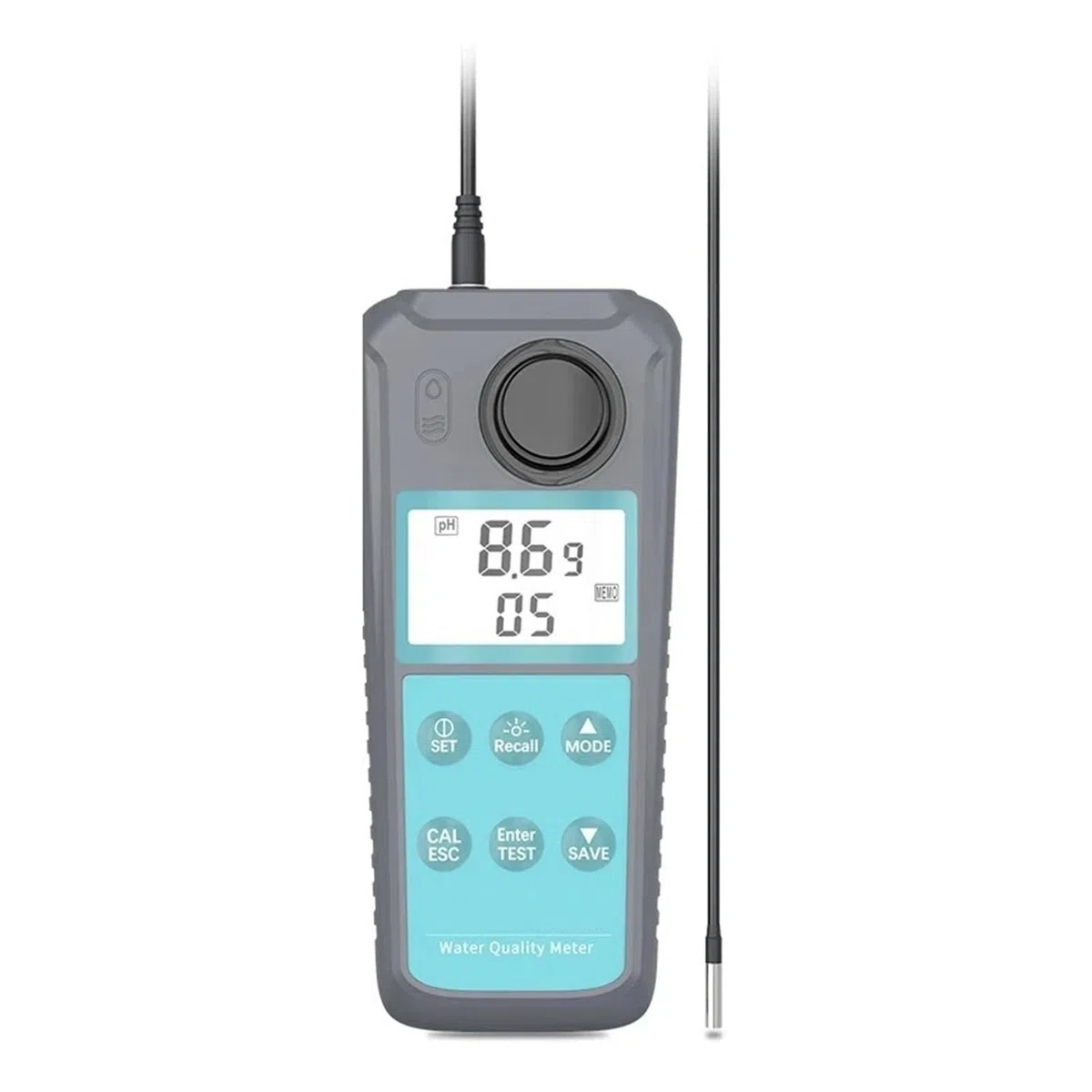 Tester for misuratore di qualità dell'acqua Rilevatore multifunzionale PH Temperatura Torbidità residua del cloro