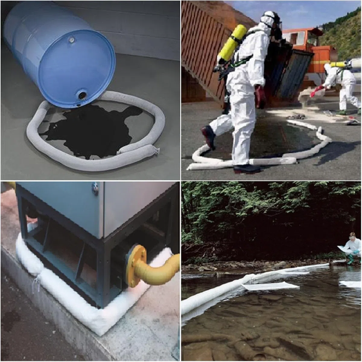 Braccio assorbente dell'olio - Barriera industriale di controllo delle fuoriuscite, contenimento assorbente per fuoriuscite di petrolio, prodotto ecologico per impieghi gravosi