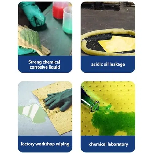 Rotoli per la Pulizia di sversamenti di Olio Industriale - tamponi assorbenti Resistenti Adatti per Georgia, Warhop e Uso Domestico - Ideali per la Pulizia di Olio, Liquido refrigerante e li