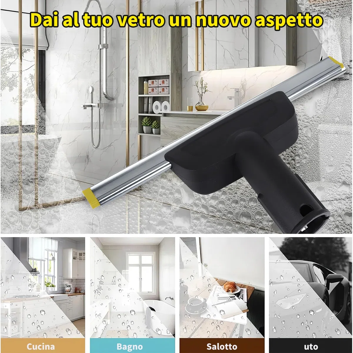 9 Pezzi Accessori per Pulitore a Vapore Compatibile con Karcher SC1 SC2 SC3 SC4 SC5, Spazzola di Pulizia, Ugello, Raschietto Per Finestre, Panno per la Pulizia