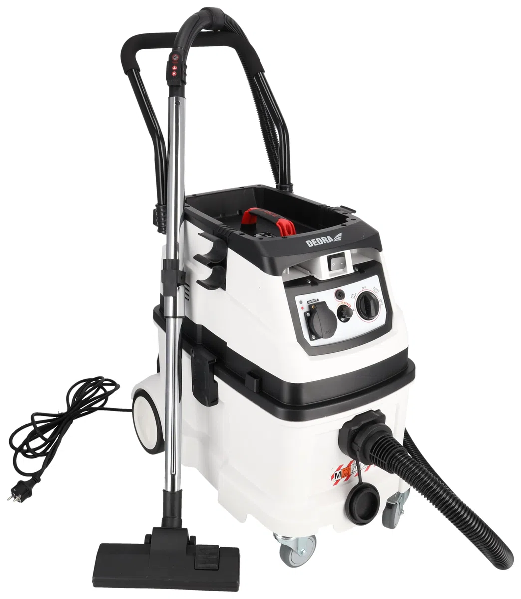 DEDRA Aspirapolvere con funzione di pulizia automatica del filtro DED6609, sistema di filtraggio autopulente, classe di filtro M, regolazione della potenza di aspirazione, capacità serbatoio: 40 l