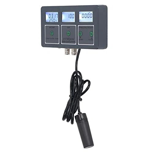 Fockety Tester di qualità dell'Acqua, 8 in 1 S.G PH EC Salt ORP TDS CF Temp Meter WiFi Online Digital Water Tester, Mobile App Monitoring 0,01 risoluzione PH Meter per Gli acquari Spas