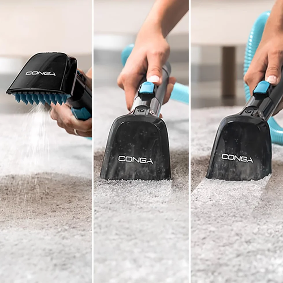 Cecotec Lavatappeti Aspirapolvere con Filo Conga 4000 Carpet&Spot Clean XL X-Treme. 600W, 14kPa, Serbatoi: Acqua Pulita e Sporca, Spruzzatore d'Acqua, Accessorio Lavavetri, 3 Bocchette