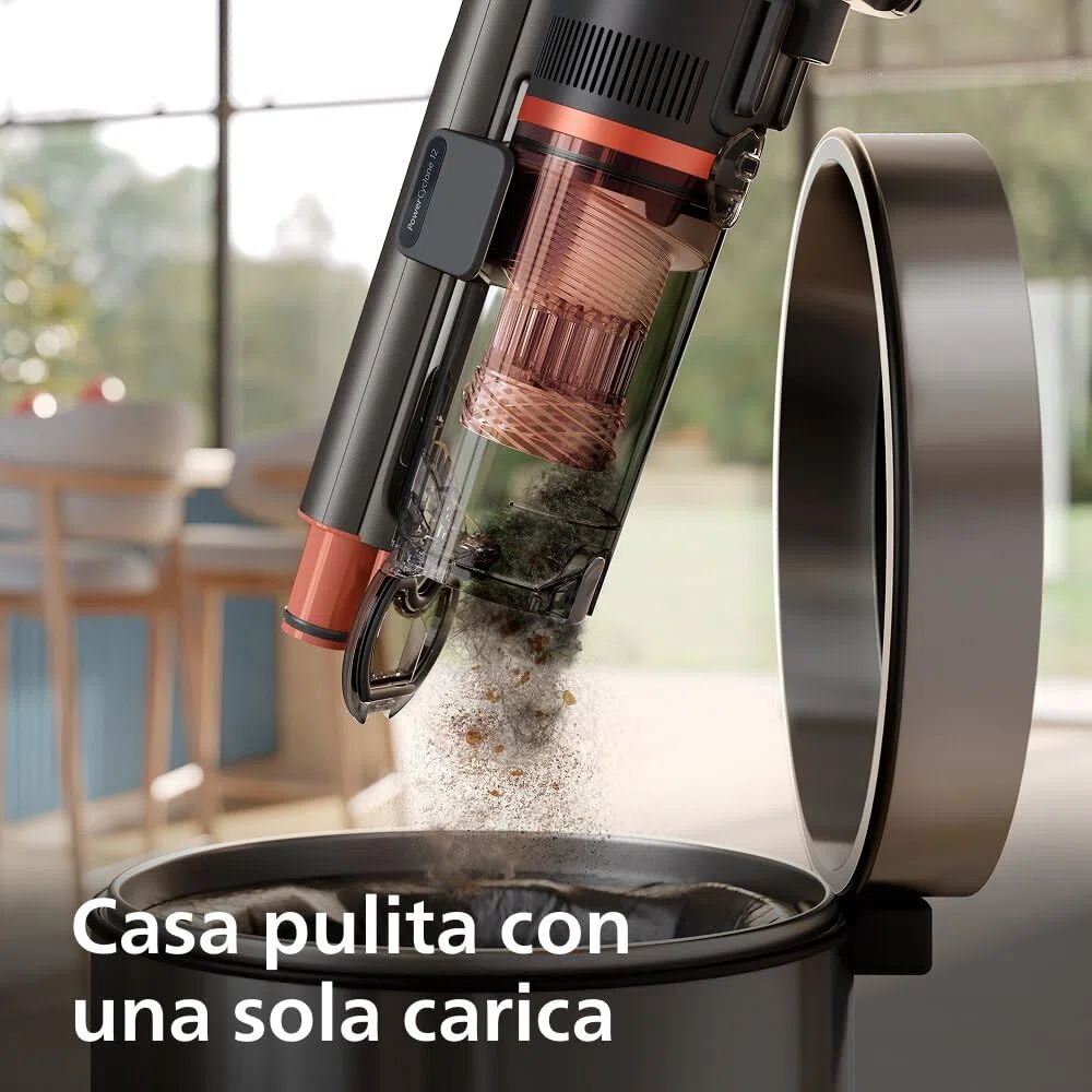Aspirapolvere senza fili Philips Serie 7000 Pet: 80 min autonomia, elevata potenza aspirazione, rileva tipo pavimento, anti-groviglio capelli, LED, contenitore facile da svuotare ( XC7065/01)