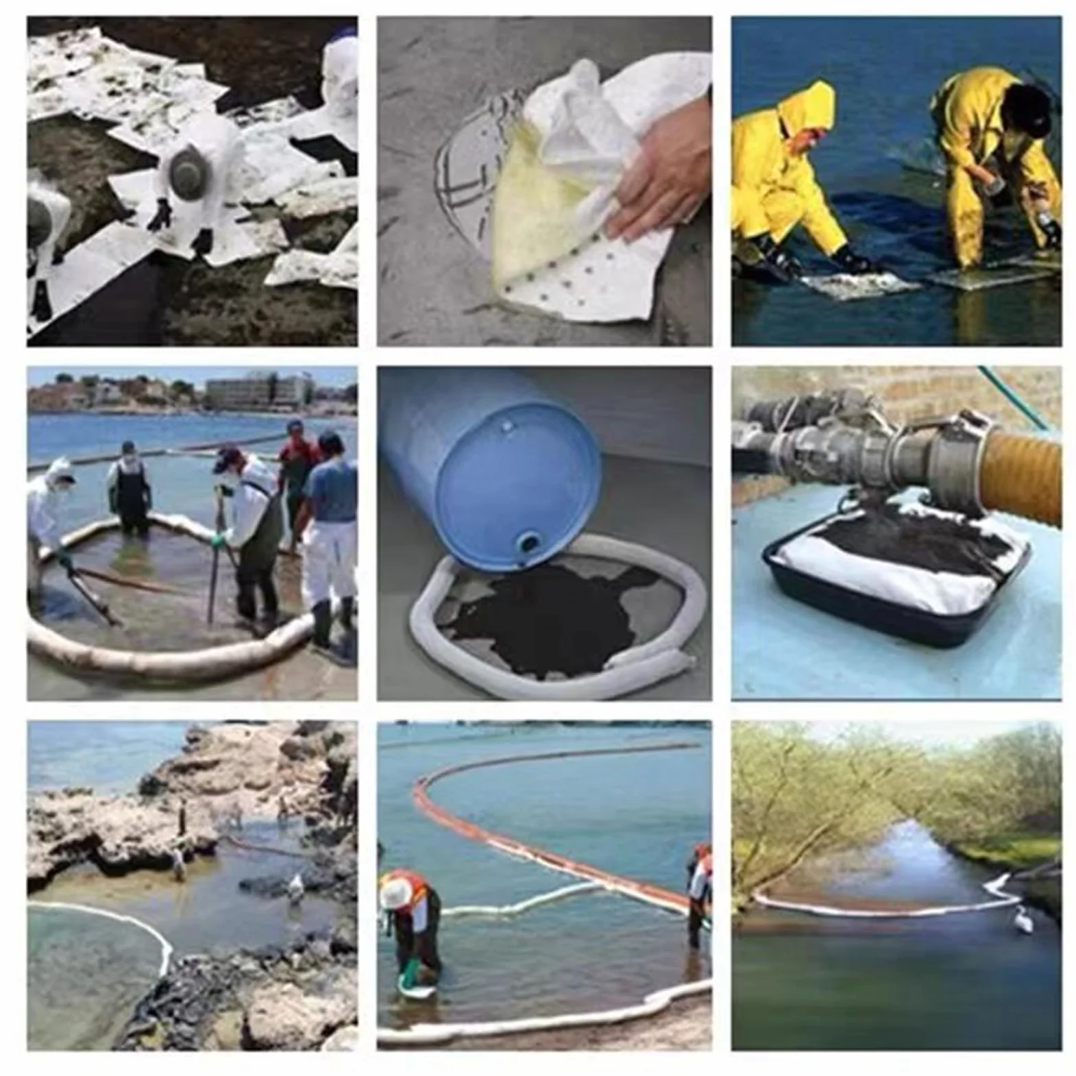 Boom di contenimento della fuoriuscita dell'olio 3 Pz, calze assorbenti industriali per superficie dell'acqua, boom di polipropilene idrofobico per banchine e stagni, controllo delle perdite di alta c