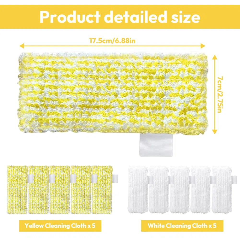 Pulitore a vapore in microfibra, set di accessori compatibili con ugello flessibile Kärcher a mano, altamente assorbente, accessorio di ricambio per vasca da bagno, lavandino
