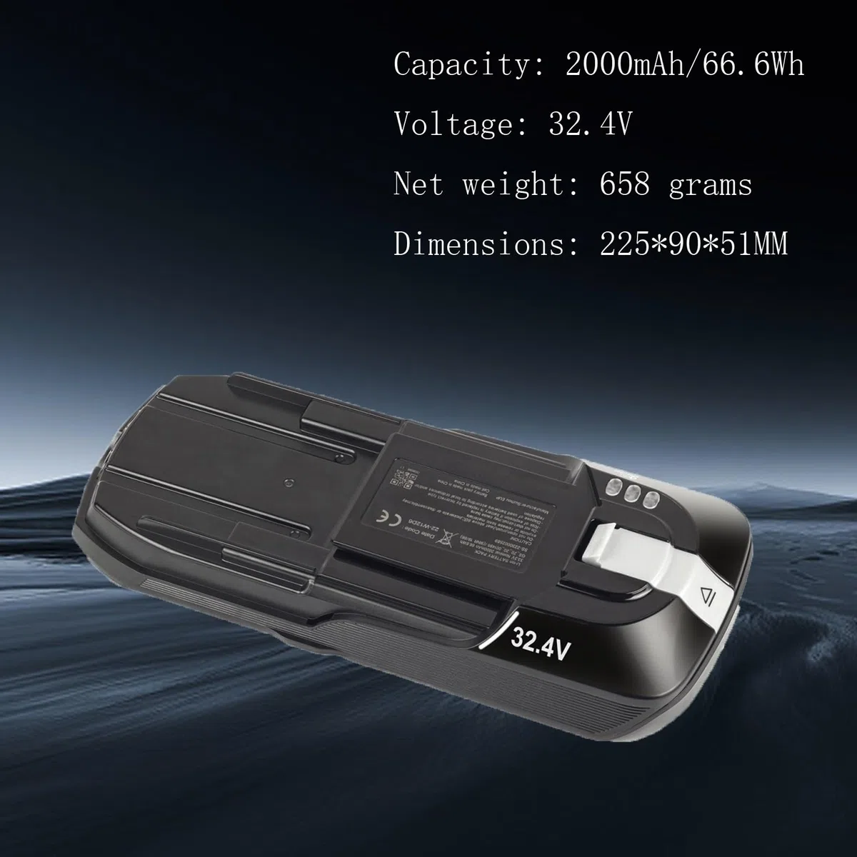 Batteria Agli Ioni Di Litio For Aspirapolvere Da 32,4 V 2000 MAh, Compatibile Con Rowenta RH99 E-TEK SS-2230002599, SS-2230002590, SS-2230003384