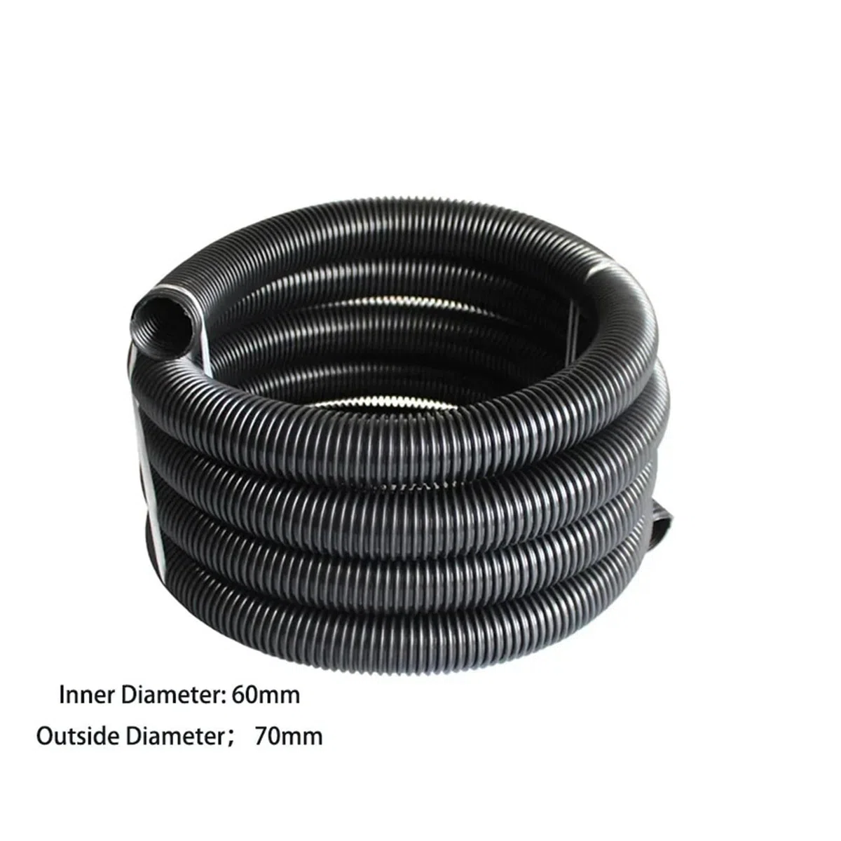 Diametro Interno 5M 60mm Tubo Nero, Aspirapolvere Tubo Dell'aspirapolvere Industriale