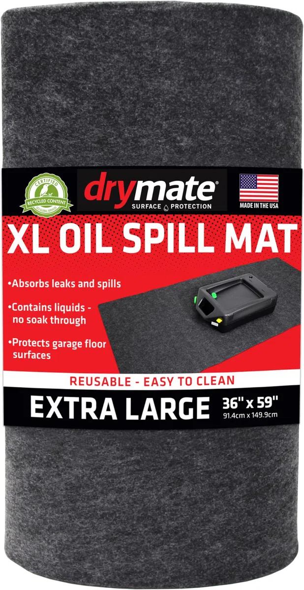 Drymate Tappetino antigoccia per Olio XL (36 "x 60"), Tappetino per Olio Assorbente Premium - Riutilizzabile/Durevole/Impermeabile - Il Cuscinetto dell'olio Contiene liquidi