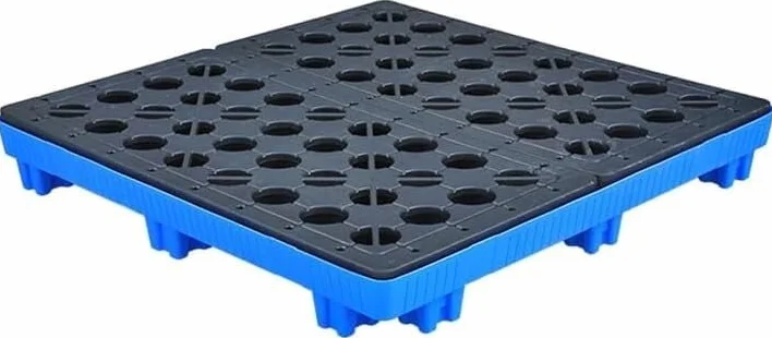 Pallet per fusti di petrolio, pallet industriale ckable per olio/vernice, con piattaforma di trasporto modulare rimovibile, per Ga Sto, 120 x 120 x 17 cm
