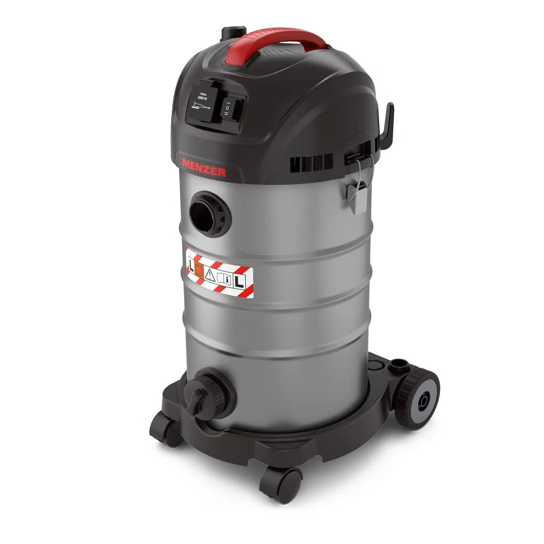 MENZER Aspiratore di Sicurrezza (Aspiratore a Umido/a Secco) VCL 330 Antistatic, Attrezzatura Antistatica Completa, Classe di Polvere L, 30 Litri