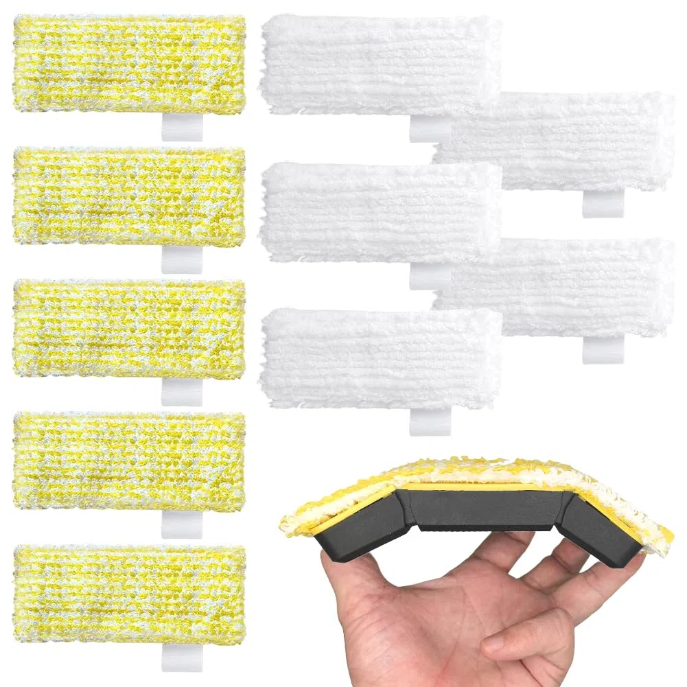 Pulitore a vapore in microfibra, set di accessori compatibili con ugello flessibile Kärcher a mano, altamente assorbente, accessorio di ricambio per vasca da bagno, lavandino