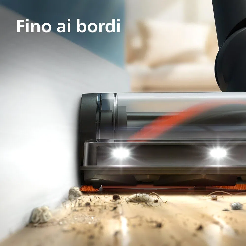 Aspirapolvere senza fili Philips Serie 7000 Pet: 80 min autonomia, elevata potenza aspirazione, rileva tipo pavimento, anti-groviglio capelli, LED, contenitore facile da svuotare ( XC7065/01)