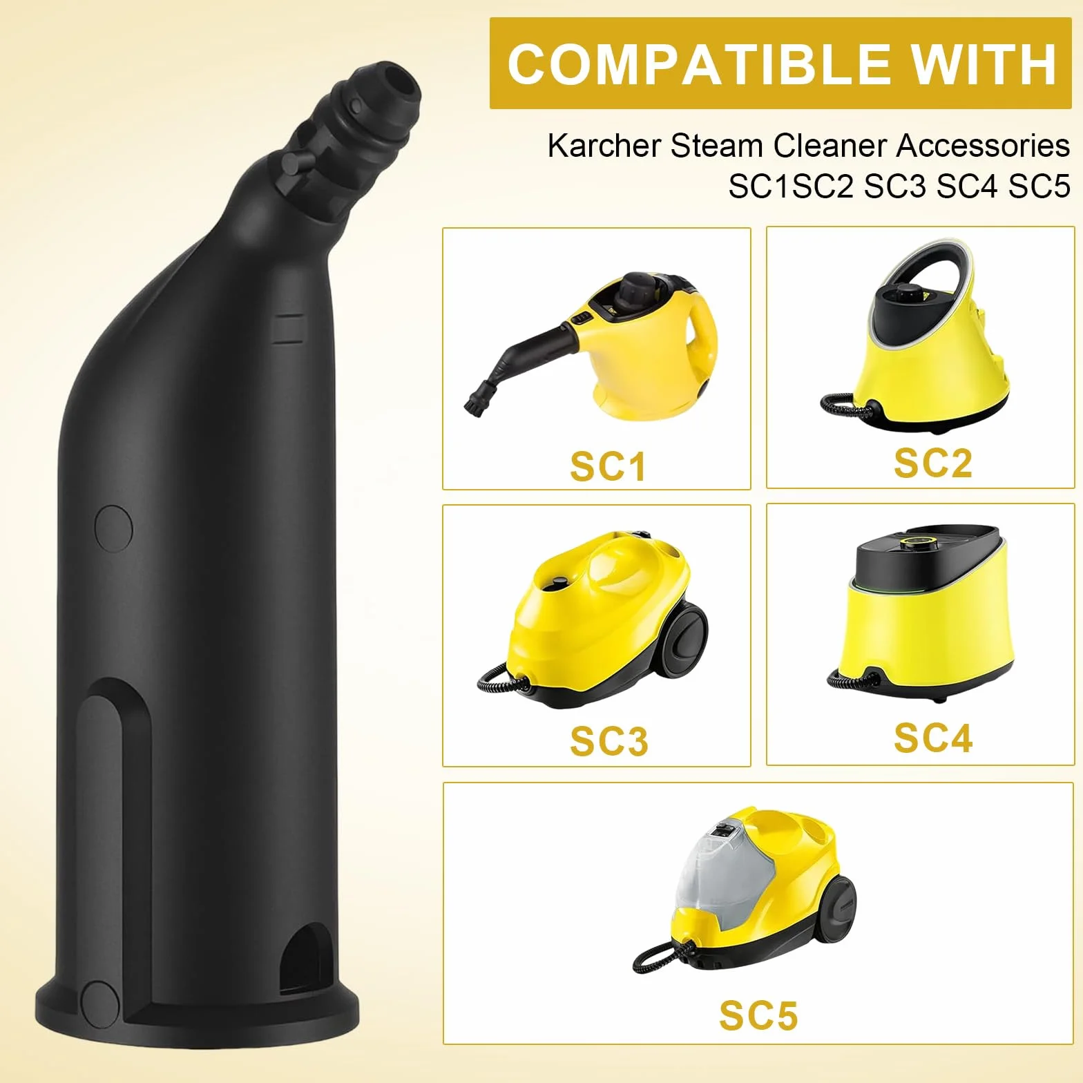 16 Pezzi Pièces Accessori Per Pulitore a Vapore Per Karcher Sc1 Sc2 Sc3 Sc4 Sc5, bocchetta estesa, spazzola per fessure, spazzola rotonda, raschietto, guarnizione, panni in microfibra