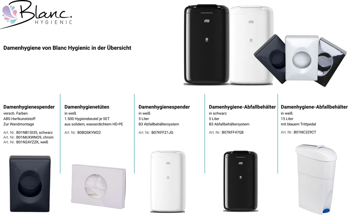 Dispenser di Sacchetti igienici Fix, da Donna, Montaggio a Parete Bianco