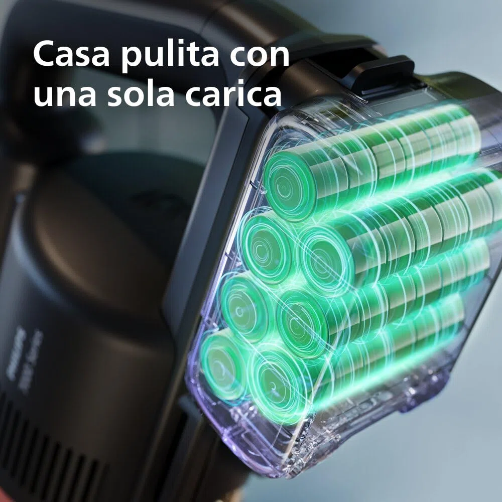 Aspirapolvere senza fili Philips Serie 7000 Pet: 80 min autonomia, elevata potenza aspirazione, rileva tipo pavimento, anti-groviglio capelli, LED, contenitore facile da svuotare ( XC7065/01)