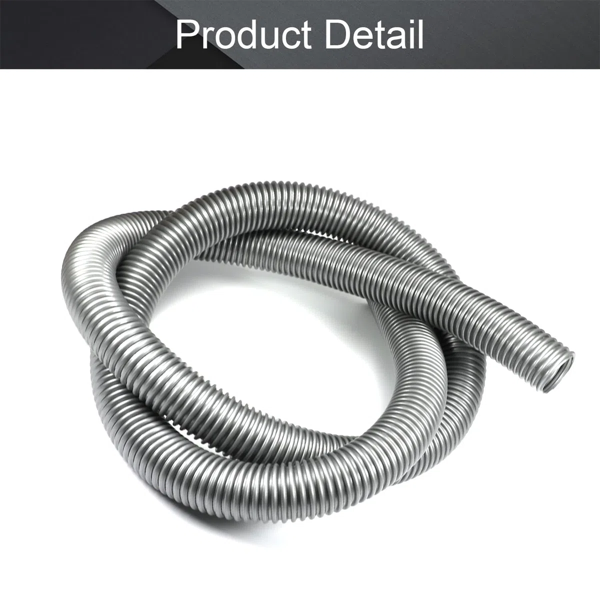 Othmro 1 tubo flessibile filettato resistente, 35 mm x 42 mm x 2000 mm, tubo flessibile in EVA, tubo centrale per aspirapolvere, accessorio per aspirapolvere industriale, grigio