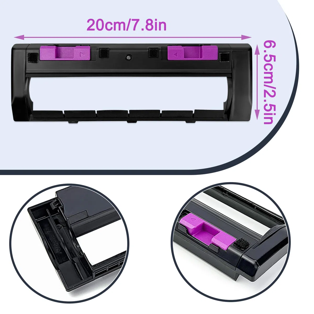 Confezione da 2 coperture di ricambio per spazzola principale compatibili con Eureka J15 Ultra, J15 Pro Ultra, J15 Evo Ultra, J15 Max Ultra Robot Vacuum, accessori per robot aspirapolvere parti di