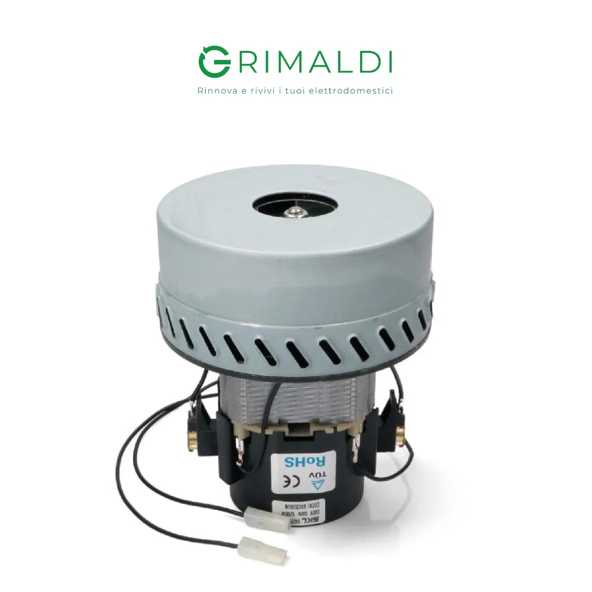 G GRIMALDI Motore Aspiraliquidi Bistadio 1200W Compatibile Universale Ø143 mm, Altezza 176 mm, Ricambio per Aspirapolvere Industriali e Aspira Liquidi, 230V 50Hz
