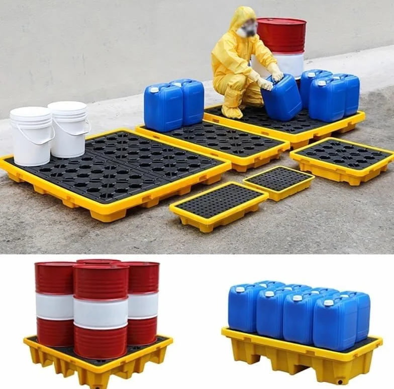 Pallet per fusti di petrolio, pallet industriale ckable per olio/vernice, con piattaforma di trasporto modulare rimovibile, per Ga Sto, 120 x 120 x 17 cm