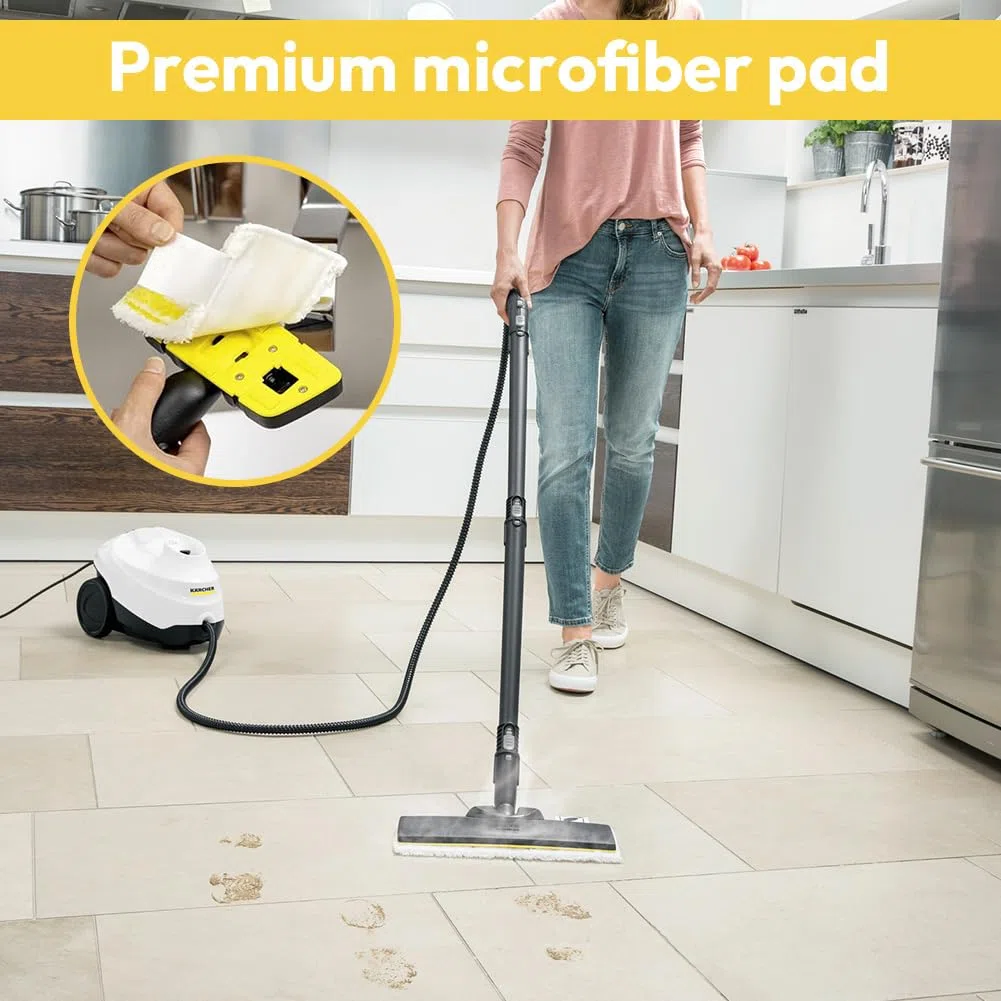 Pulitore a vapore in microfibra, set di accessori compatibili con ugello flessibile Kärcher a mano, altamente assorbente, accessorio di ricambio per vasca da bagno, lavandino
