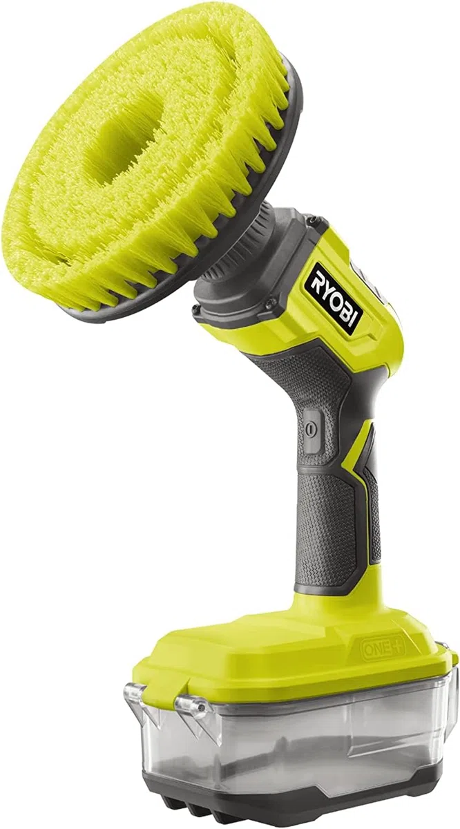 Ryobi Spazzola Rotante a Batteria 18V ONE+, Diametro 15 cm, Rotazione 210 rpm, IPX7, per Pulizia Terrazzi, Auto, Mobili da Giardino, Senza Batteria, R18CPS-0