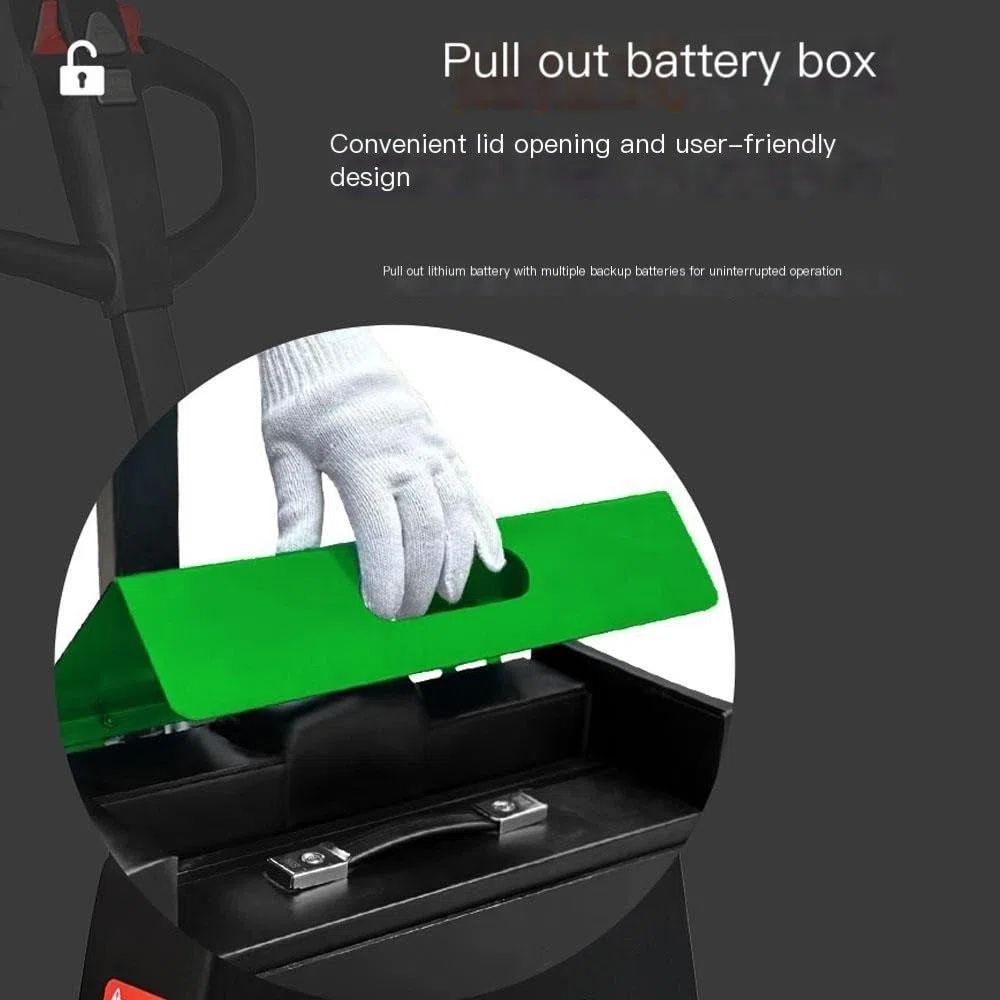 Transpallet Sollevatore for pallet elettrico con impugnatura multifunzione Carrello sollevatore for pallet con potenza al litio Capacità di 3300 libbre Alimentato con batteria al litio Cric per pallet