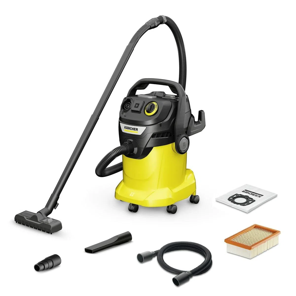 Kärcher KWD 6 P V-25/6/22 16284850 - Felpa con cappuccio industriale, giallo, nero, 1300 W, 25 litri