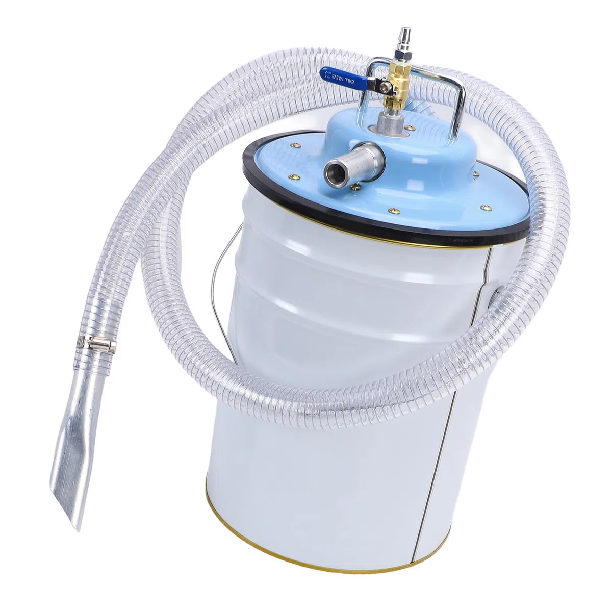 Aspirapolvere Industriale Pneumatico da 20 Litri, 360 L/min Aspirapolvere Umido e Secco Azionato Ad Aria Compressa con Serbatoio in Acciaio Inossidabile per Polvere, Olio, Acqua, Ferro,