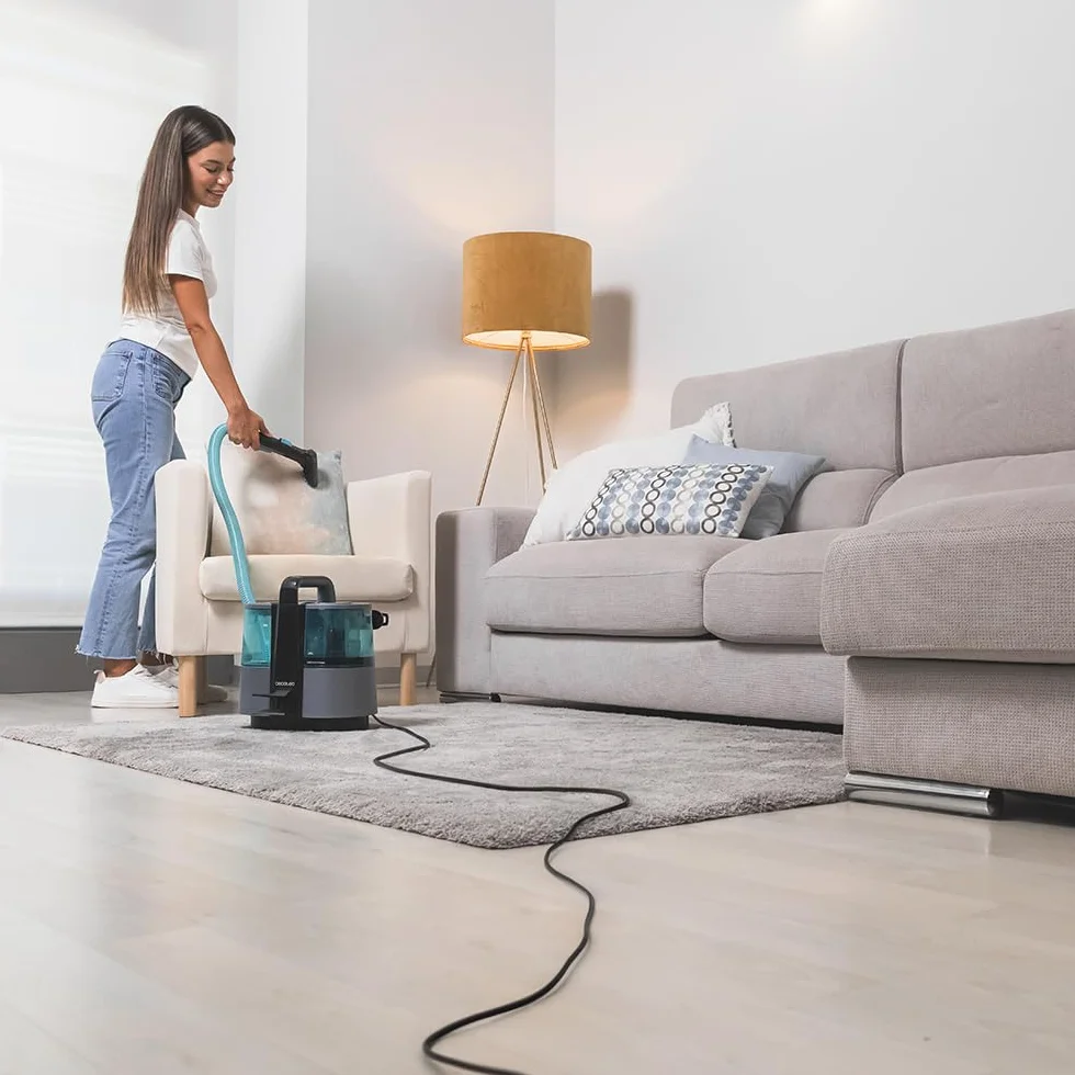 Cecotec Lavatappeti Aspirapolvere con Filo Conga 4000 Carpet&Spot Clean XL X-Treme. 600W, 14kPa, Serbatoi: Acqua Pulita e Sporca, Spruzzatore d'Acqua, Accessorio Lavavetri, 3 Bocchette